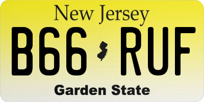 NJ license plate B66RUF