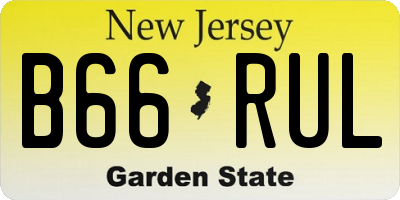 NJ license plate B66RUL