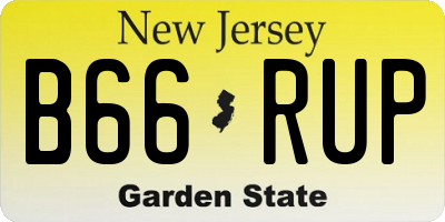 NJ license plate B66RUP
