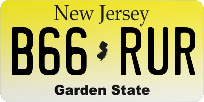 NJ license plate B66RUR