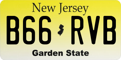 NJ license plate B66RVB