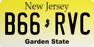 NJ license plate B66RVC