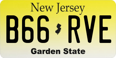 NJ license plate B66RVE