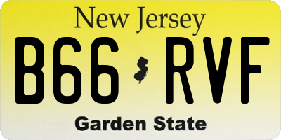 NJ license plate B66RVF