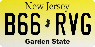 NJ license plate B66RVG