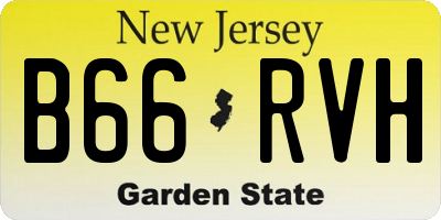 NJ license plate B66RVH