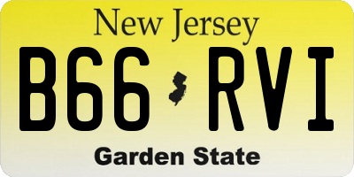 NJ license plate B66RVI