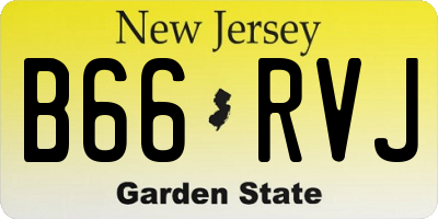 NJ license plate B66RVJ