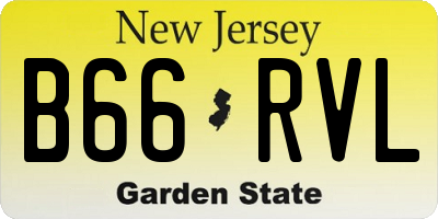 NJ license plate B66RVL
