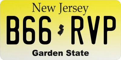 NJ license plate B66RVP