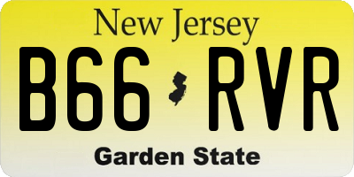 NJ license plate B66RVR