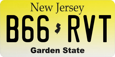 NJ license plate B66RVT