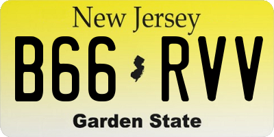 NJ license plate B66RVV