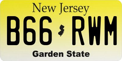 NJ license plate B66RWM