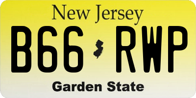 NJ license plate B66RWP