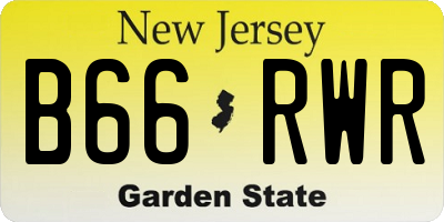 NJ license plate B66RWR