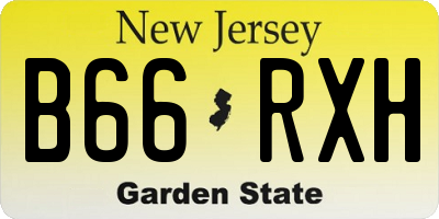 NJ license plate B66RXH