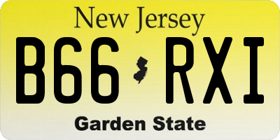NJ license plate B66RXI