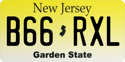 NJ license plate B66RXL