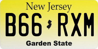 NJ license plate B66RXM