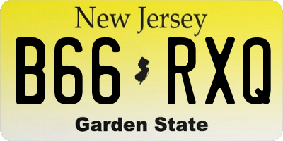 NJ license plate B66RXQ
