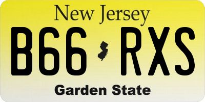 NJ license plate B66RXS