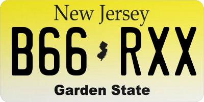 NJ license plate B66RXX