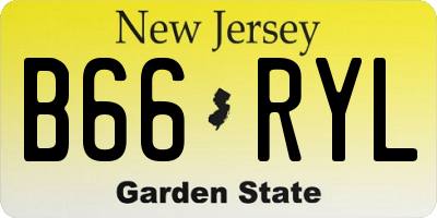 NJ license plate B66RYL