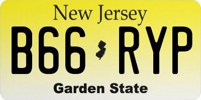 NJ license plate B66RYP