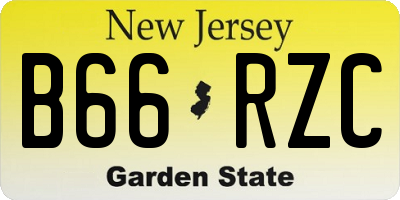 NJ license plate B66RZC