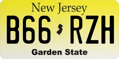 NJ license plate B66RZH