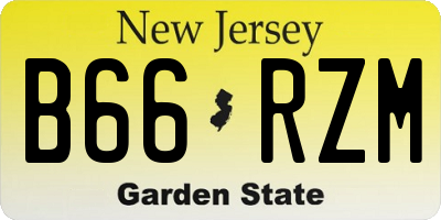 NJ license plate B66RZM