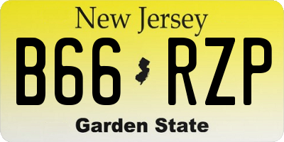 NJ license plate B66RZP