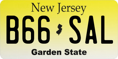 NJ license plate B66SAL