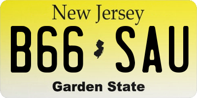 NJ license plate B66SAU