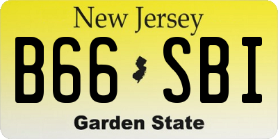 NJ license plate B66SBI