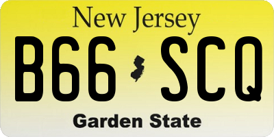 NJ license plate B66SCQ