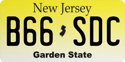 NJ license plate B66SDC