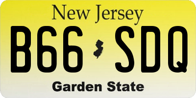 NJ license plate B66SDQ