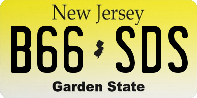 NJ license plate B66SDS