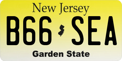 NJ license plate B66SEA