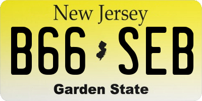 NJ license plate B66SEB