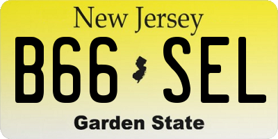 NJ license plate B66SEL