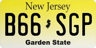 NJ license plate B66SGP