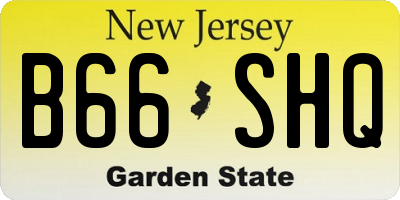 NJ license plate B66SHQ