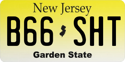 NJ license plate B66SHT
