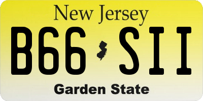NJ license plate B66SII