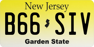 NJ license plate B66SIV