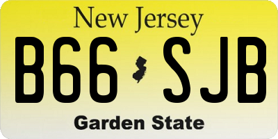 NJ license plate B66SJB