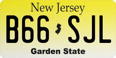 NJ license plate B66SJL